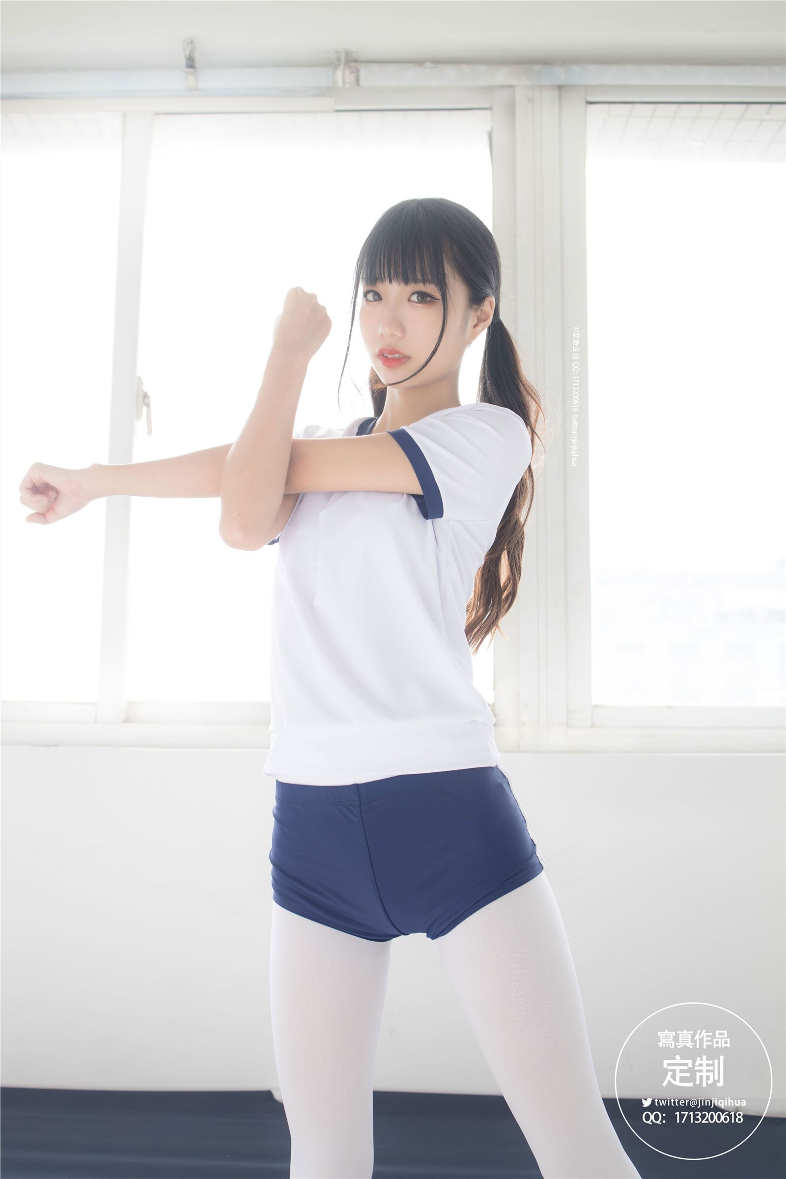 007 Emergency Plan - NO.04 A Meow Meow Zi White Silk Gymnastics Dress(39)